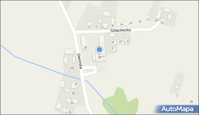 Więcławice Dworskie, Dworska, 24, mapa Więcławice Dworskie