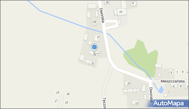 Więcławice Dworskie, Dworska, 33, mapa Więcławice Dworskie