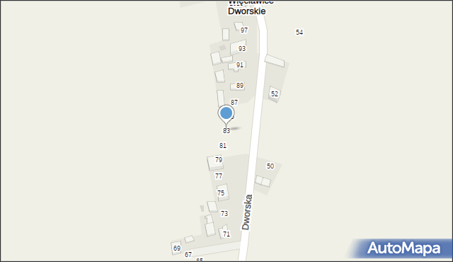 Więcławice Dworskie, Dworska, 83, mapa Więcławice Dworskie