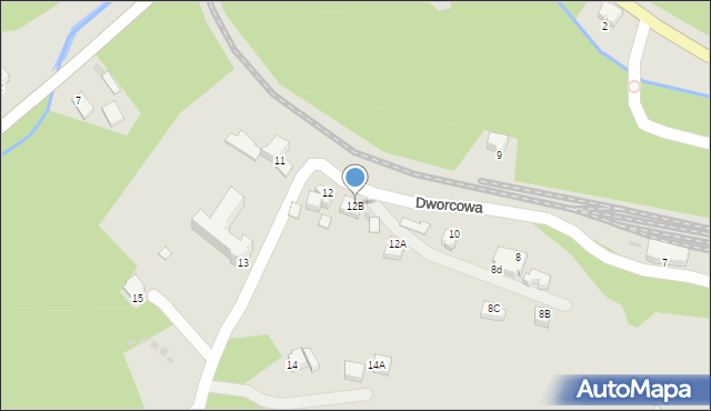 Wisła, Dworcowa, 12B, mapa Wisła