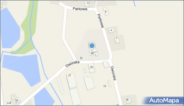 Witkowice, Dworska, 46, mapa Witkowice