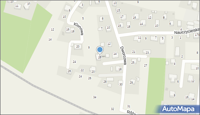 Wola Filipowska, Dworcowa, 16, mapa Wola Filipowska