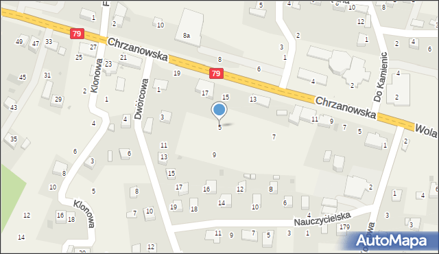 Wola Filipowska, Dworcowa, 5, mapa Wola Filipowska