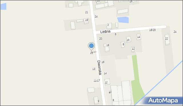 Wola Hankowska, Dworska, 15, mapa Wola Hankowska