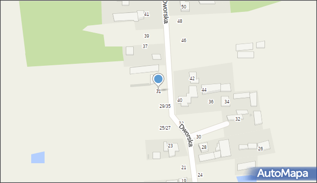 Wola Hankowska, Dworska, 31, mapa Wola Hankowska