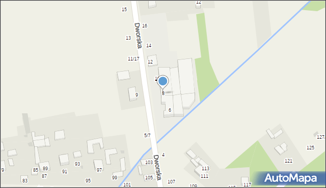 Wola Hankowska, Dworska, 8, mapa Wola Hankowska