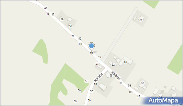 Wola Kalinowska, Dworska, 56, mapa Wola Kalinowska