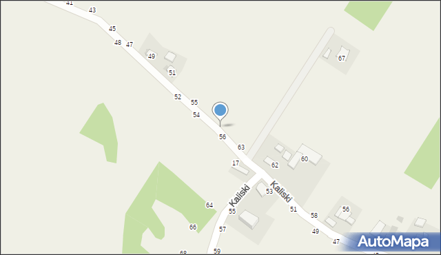 Wola Kalinowska, Dworska, 59, mapa Wola Kalinowska