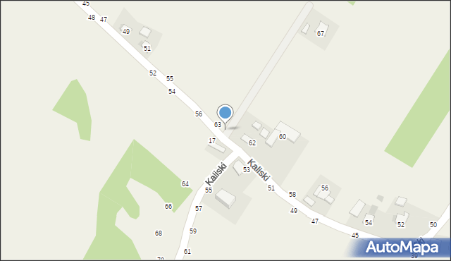 Wola Kalinowska, Dworska, 65, mapa Wola Kalinowska