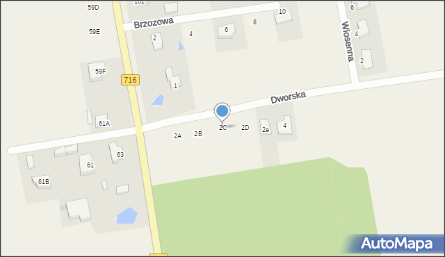 Wola Moszczenicka, Dworska, 2C, mapa Wola Moszczenicka