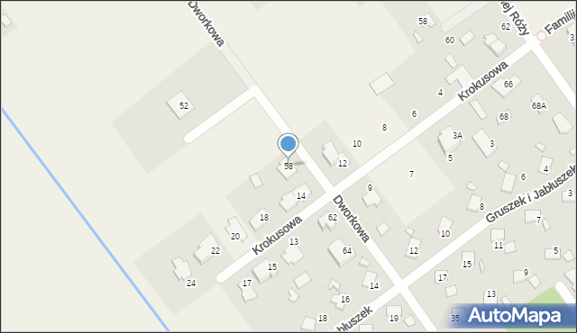 Wólka Kozodawska, Dworkowa, 58, mapa Wólka Kozodawska