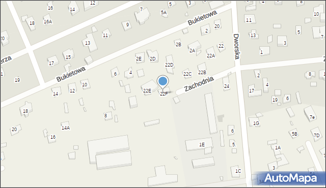 Wólka Kozodawska, Dworska, 22F, mapa Wólka Kozodawska