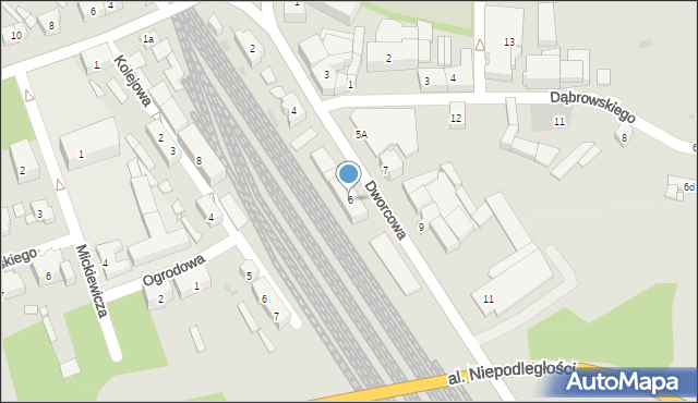 Wolsztyn, Dworcowa, 6, mapa Wolsztyn