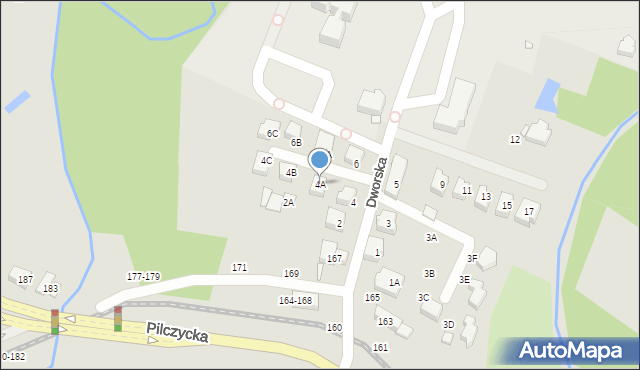 Wrocław, Dworska, 4A, mapa Wrocławia