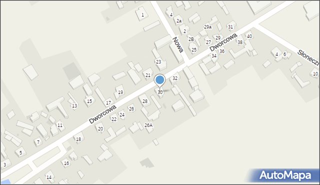Wroniawy, Dworcowa, 30, mapa Wroniawy
