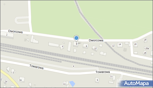 Wronki, Dworcowa, 6, mapa Wronki