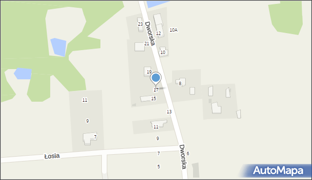 Wrzosówka, Dworska, 17, mapa Wrzosówka
