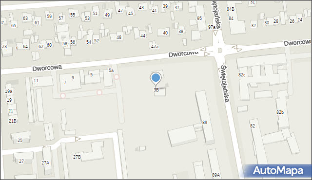 Wyszków, Dworcowa, 3B, mapa Wyszków