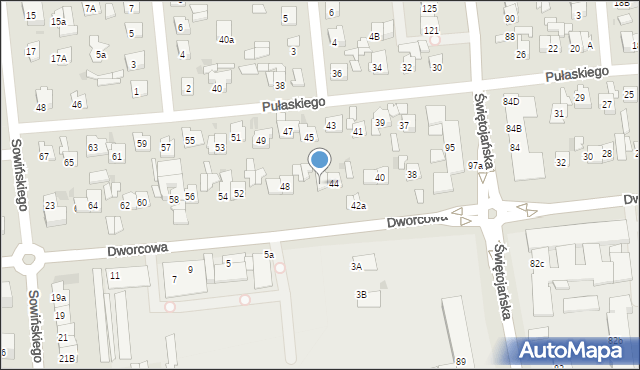 Wyszków, Dworcowa, 46, mapa Wyszków