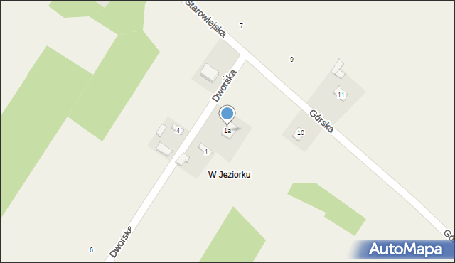 Zaborze, Dworska, 1a, mapa Zaborze