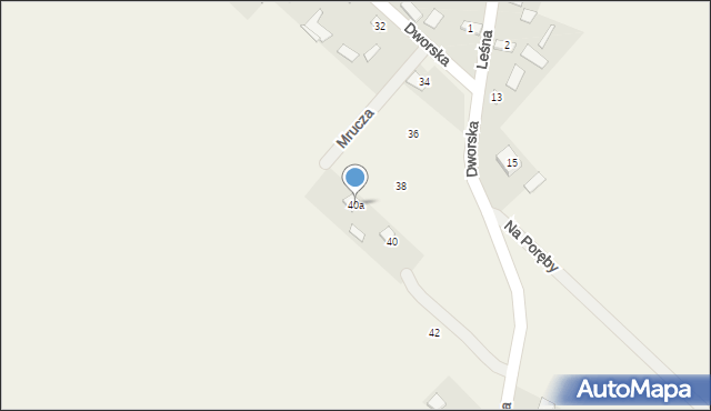 Zaborze, Dworska, 40a, mapa Zaborze