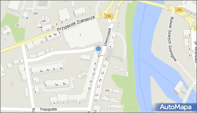 Żagań, Dworcowa, 4, mapa Żagań