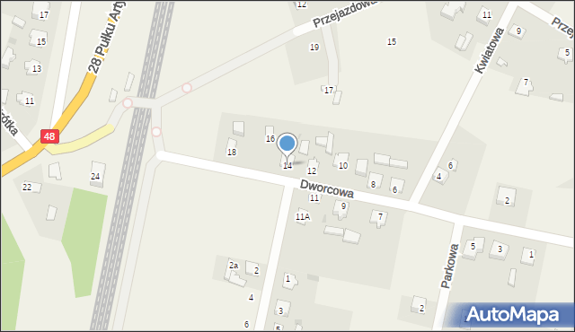 Zajezierze, Dworcowa, 14, mapa Zajezierze