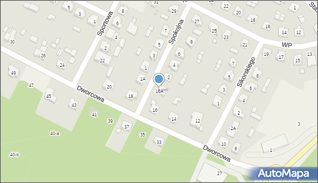 Zakrzewo, Dworcowa, 16A, mapa Zakrzewo