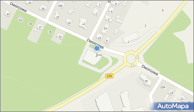 Zakrzewo, Dworcowa, 27, mapa Zakrzewo