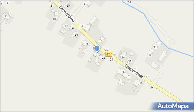 Zakrzów, Dworcowa, 20, mapa Zakrzów