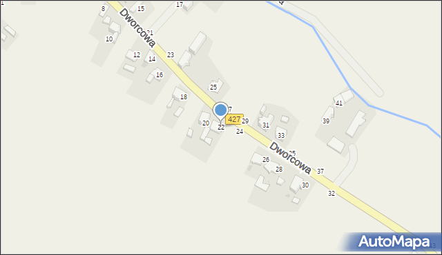 Zakrzów, Dworcowa, 22, mapa Zakrzów