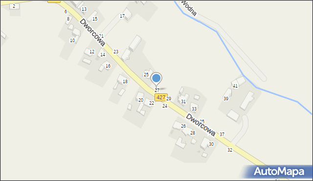 Zakrzów, Dworcowa, 27, mapa Zakrzów