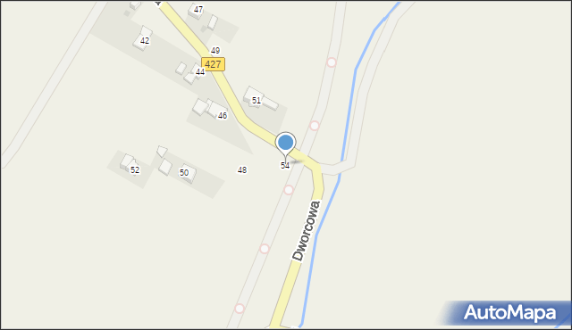 Zakrzów, Dworcowa, 54, mapa Zakrzów