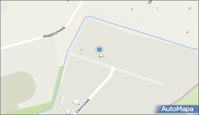 Zaniemyśl, Dworcowa, 27, mapa Zaniemyśl