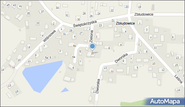 Zbludowice, Dworska, 10, mapa Zbludowice