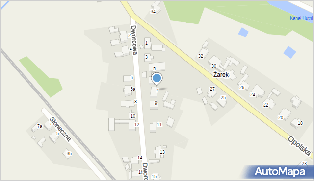 Żędowice, Dworcowa, 7, mapa Żędowice