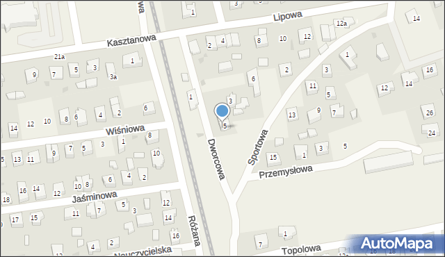 Żelistrzewo, Dworcowa, 5/2, mapa Żelistrzewo
