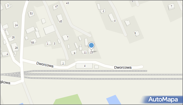 Zielonczyn, Dworcowa, 13, mapa Zielonczyn