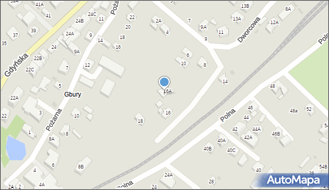 Żukowo, Dworcowa, 16B, mapa Żukowo