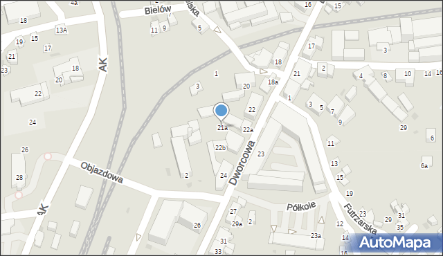 Żywiec, Dworcowa, 21a, mapa Żywiec