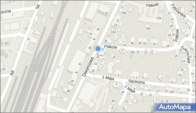 Żywiec, Dworcowa, 41, mapa Żywiec