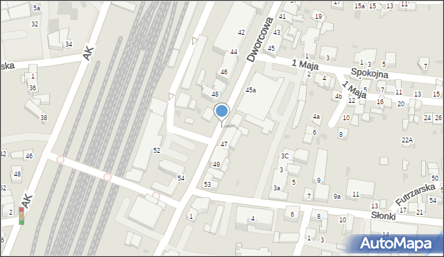 Żywiec, Dworcowa, 65a, mapa Żywiec