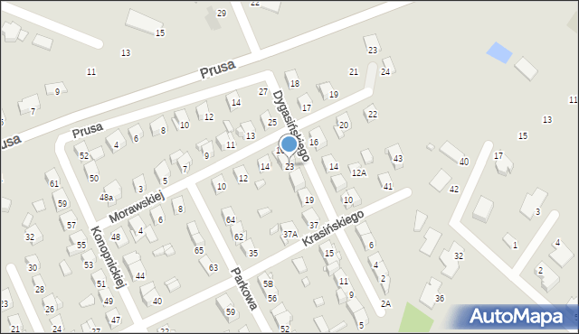 Ciechanów, Dygasińskiego Adolfa, 23, mapa Ciechanów