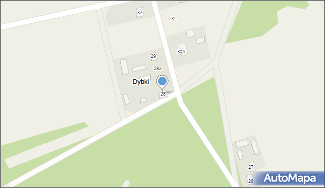 Dybki, Dybki, 28, mapa Dybki