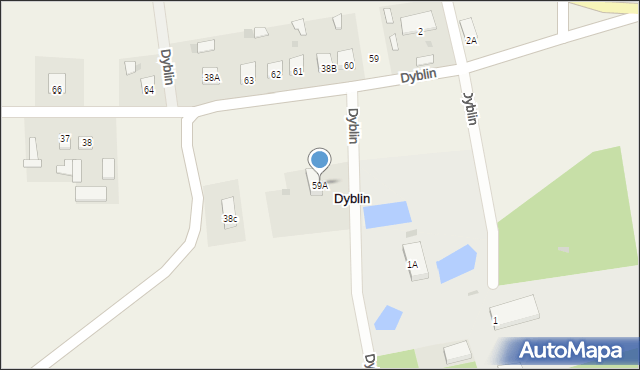 Dyblin, Dyblin, 59A, mapa Dyblin