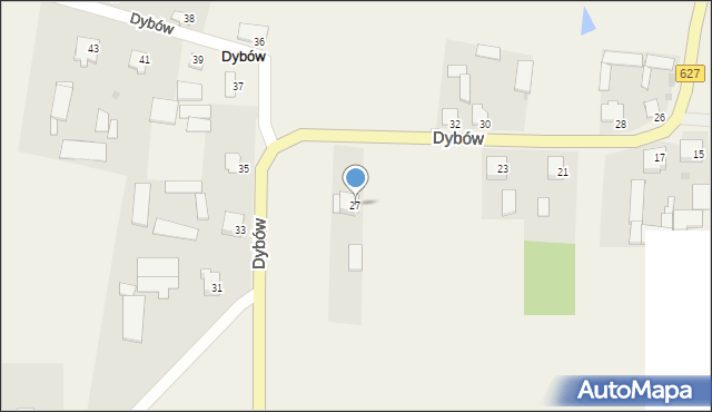 Dybów, Dybów, 27, mapa Dybów