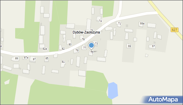 Dybów, Dybów, 75, mapa Dybów