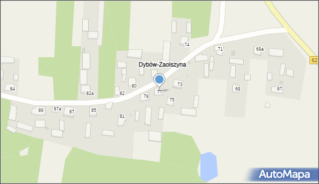 Dybów, Dybów, 77, mapa Dybów