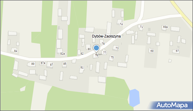 Dybów, Dybów, 79, mapa Dybów