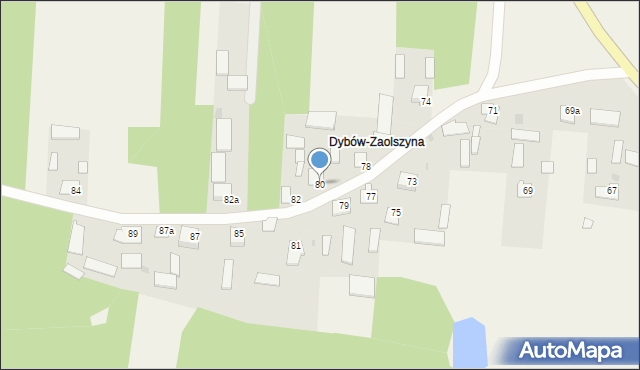 Dybów, Dybów, 80, mapa Dybów